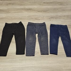 Toddler Soft Bottoms - Black and Blue Jean Look